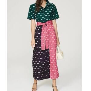 Busayo Polka Dot Shirt maxi cotton  Dress Size 10